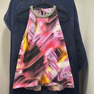 Jennifer Lopez multicolor sleeveless blouse XL